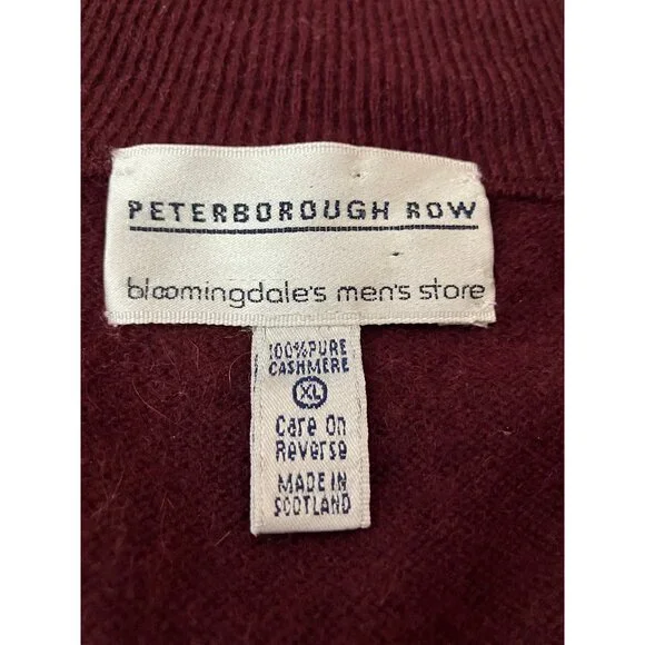 PETERBOROUGH ROW Bloomingdales Men's Beetroot Cashmere Sweater Pullover XL - Picture 4 of 12